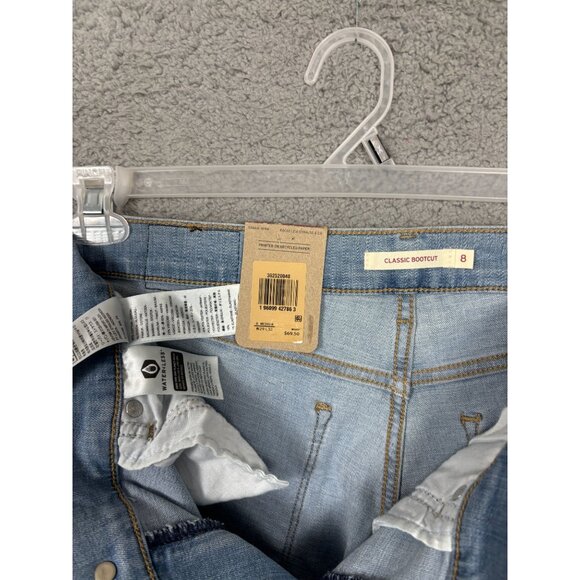 Levis Classic Bootcut Denim Jeans Comfort Fit Adventure Ready Blue 8 (Med) NWT's - Picture 6 of 7